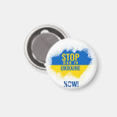 Aimant Arrêter la guerre en Ukraine maintenant (Recto/Verso)