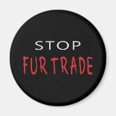 Aimant Arrêter le commerce de la fourrure (Devant)