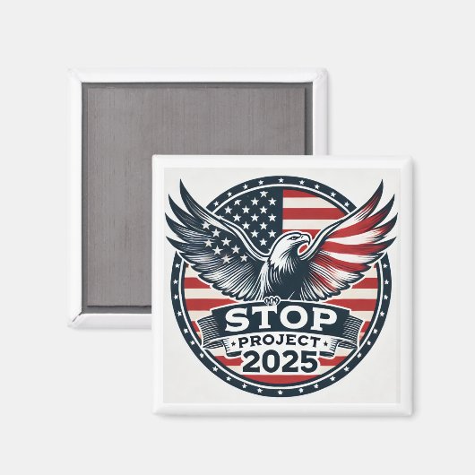 Aimant Arrêter le projet 2025 (Recto/Verso)