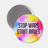 Aimant Arrêter les guerres démarrer les grottes (Recto/Verso)