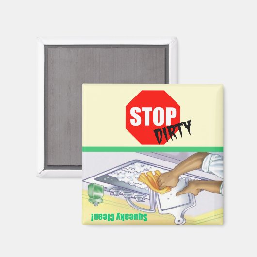 Aimant Arrêter Signer Nettoyer Indicateur Lave-vaisselle  (Recto/Verso)