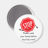 Aimant Arrêter S'Il Vous Plaît Laver L'Aimant (Recto/Verso)