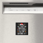Aimant Arrêtez de dire 6-7 Drôle Professeur 67 Noël Meme (In Situ (Lave-vaisselle))