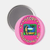 Aimant ARRÊTEZ DE ME HARCEler (Recto/Verso)