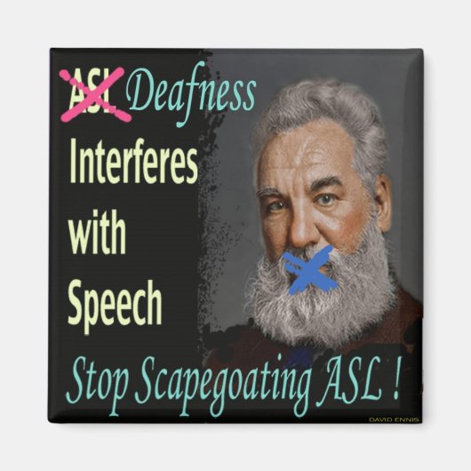 Aimant Arrêtez de Scapecoating ASL ! (Devant)