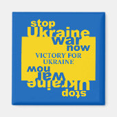 Aimant Arrêtez la guerre en Ukraine maintenant - Victoire (Devant)