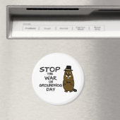 Aimant Arrêtez la guerre le jour de la marmotte (In Situ (Lave-vaisselle))