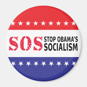 Aimant Arrêtez le socialisme d'Obama - SOS