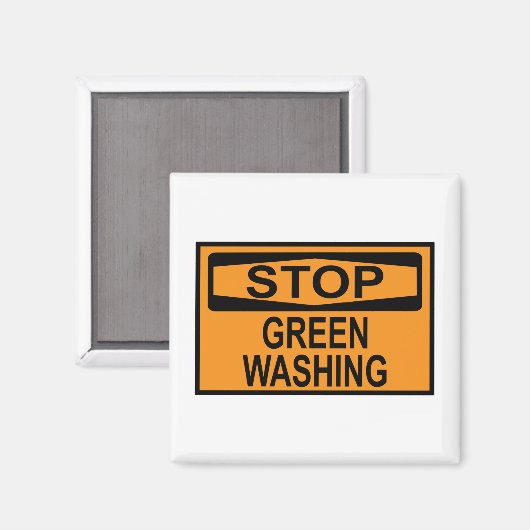 Aimant Arrêtez l'écoblanchiment Panneau (Recto/Verso)