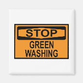 Aimant Arrêtez l'écoblanchiment Panneau (Devant)