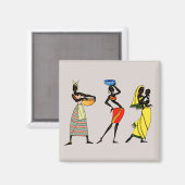 Aimant Arrière - plan africaine (Recto/Verso)