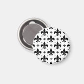 Aimant Arrière - plan blanc Fleur-de-lis Motif design (Recto/Verso)