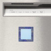 Aimant Arrière - plan bleu pastel, cadre bleu moyen (In Situ (Lave-vaisselle))