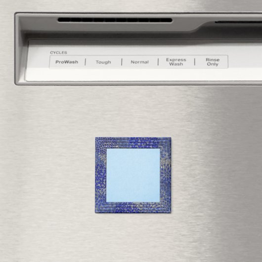 Aimant Arrière - plan bleu pastel, cadre bleu moyen (In Situ (Lave-vaisselle))