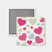 Aimant Arrière - plan de coeur (Recto/Verso)