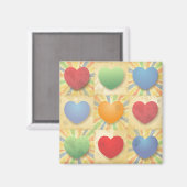 Aimant Arrière - plan de coeur (Recto/Verso)