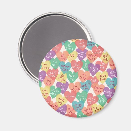 Aimant Arrière - plan de forme d'amour (Recto/Verso)
