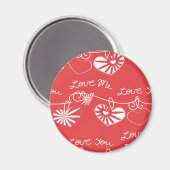 Aimant Arrière - plan de la Saint Valentin (Recto/Verso)