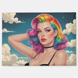 Aimant Arrière - plan de nuage arc-en-ciel