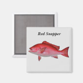 Aimant Arrière - plan de poisson Red Snapper (Recto/Verso)