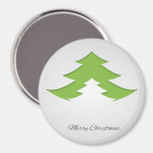 Aimant Arrière - plan gris avec arbre de Noël (Recto/Verso)