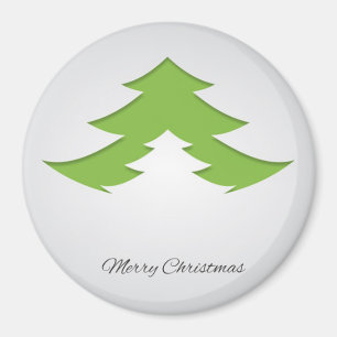 Aimant Arrière - plan gris avec arbre de Noël
