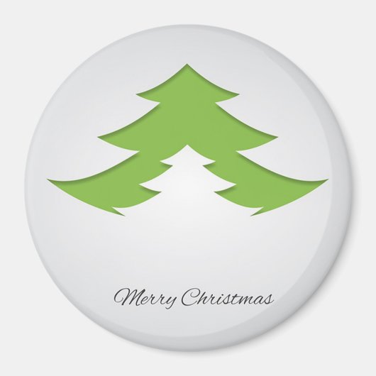 Aimant Arrière - plan gris avec arbre de Noël (Devant)