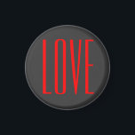 Aimant Arrière - plan gris tendance Red Love Mariage<br><div class="desc">Vous pouvez facilement changer les polices et les couleurs. Vous pouvez également ajouter votre logo et l'image arrière - plan comme vous le souhaitez.</div>