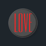 Aimant Arrière - plan gris tendance Red Love Mariage<br><div class="desc">Vous pouvez facilement changer les polices et les couleurs. Vous pouvez également ajouter votre logo et l'image arrière - plan comme vous le souhaitez.</div>