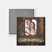 Aimant Arrière - plan photo Steampunk (Recto/Verso)