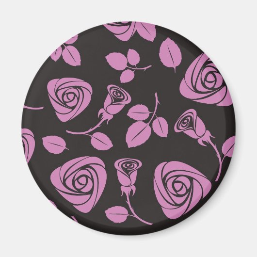 Aimant Arrière - plan Rose floral (Devant)