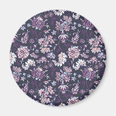 Aimant Arrière - plan violet Big Floral Motif sans joint (Devant)