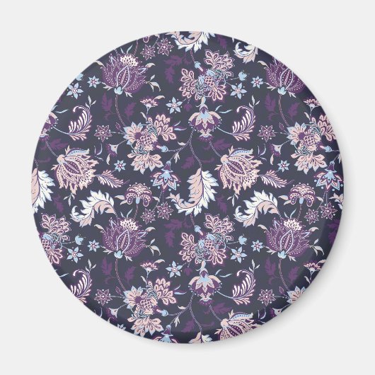 Aimant Arrière - plan violet Big Floral Motif sans joint (Devant)