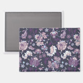 Aimant Arrière - plan violet Big Floral Motif sans joint (Recto/Verso)