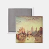 Aimant Arrivée d'un bateau à vapeur par Joseph Turner (Recto/Verso)