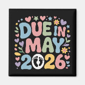 Aimant Arrivée mai 2026 Bébé à naître Maman Grossesse  (Devant)