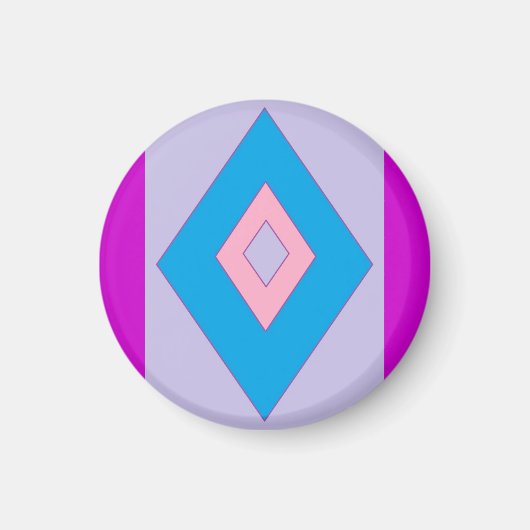 Aimant Arrondi diamant magnétique (Devant)
