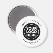 Aimant Arrondir le logo personnalisé de votre entreprise (Recto/Verso)