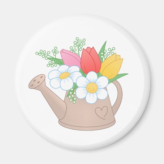 Aimant Arrosage de jardin avec fleurs (Devant)