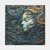 Aimant Art 3D de la femme Lune (Devant)