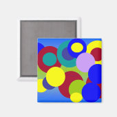 Aimant Art Abstrait - Cercles parmi les nuages (Recto/Verso)