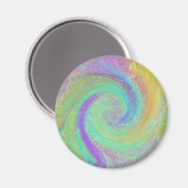 Aimant Art abstrait Cyclone Arc-en-ciel (Recto/Verso)