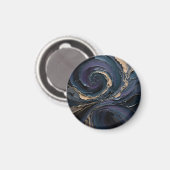 Aimant Art abstrait de vortex tourbillonnant (Recto/Verso)