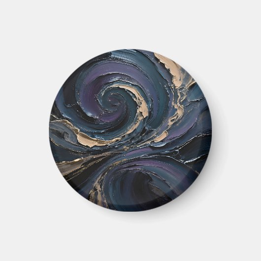 Aimant Art abstrait de vortex tourbillonnant (Devant)