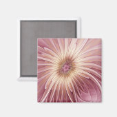 Aimant Art Abstrait Fractal Fleur & Tons de Bourgogne (Recto/Verso)