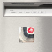 Aimant Art abstrait moderne gris et noir de soleil (In Situ (Lave-vaisselle))