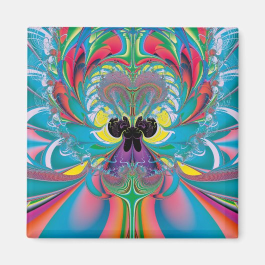 Aimant Art abstrait papillon d'été (Devant)