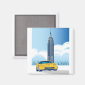 AIMANT ART AUTOMOBILE DE VETTE ÉLÉGANT (Recto/Verso)