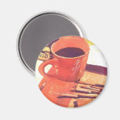Aimant Art avec café (Recto/Verso)