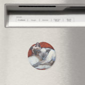 Aimant Art Chat Siamois couché (In Situ (Lave-vaisselle))